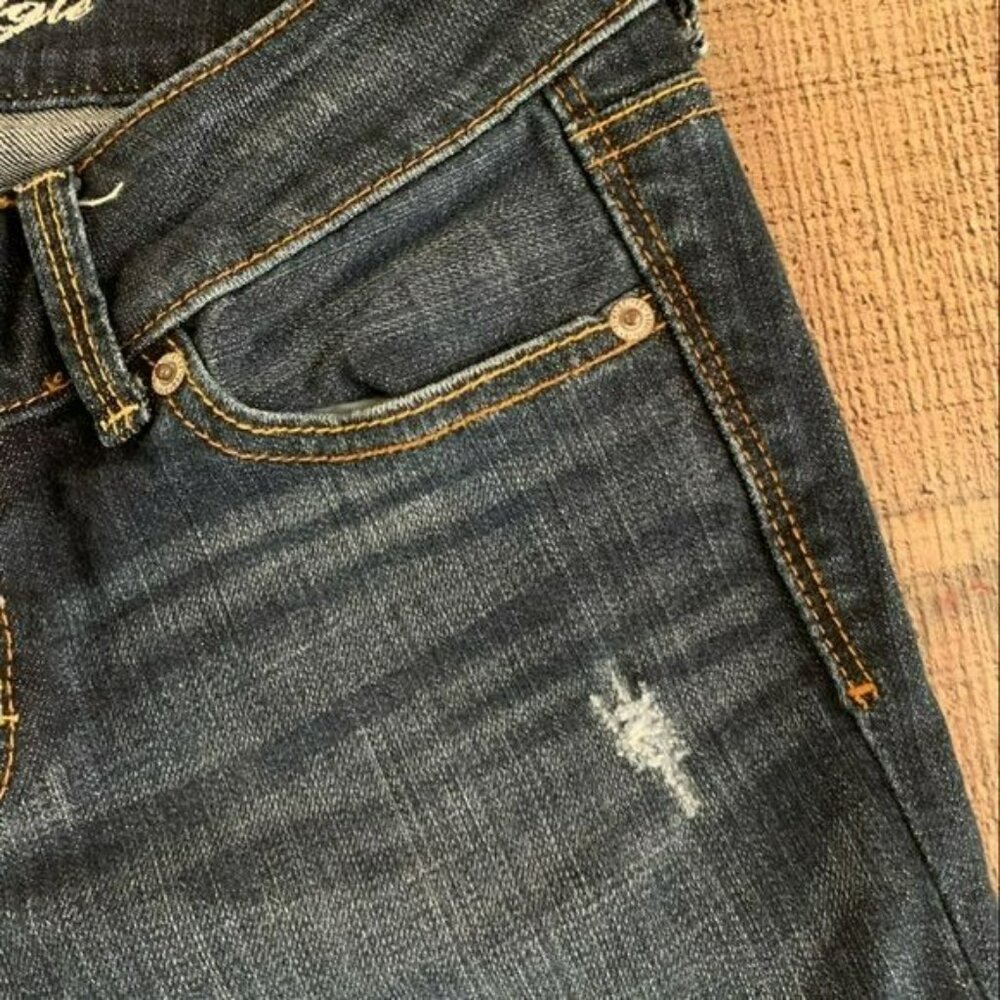 American eagle womens artist cropped straight leg denim jeans - 4 - Picture 8 of 13